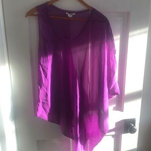 Off the shoulder silky shirt